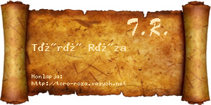 Törő Róza névjegykártya