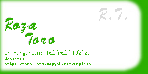roza toro business card